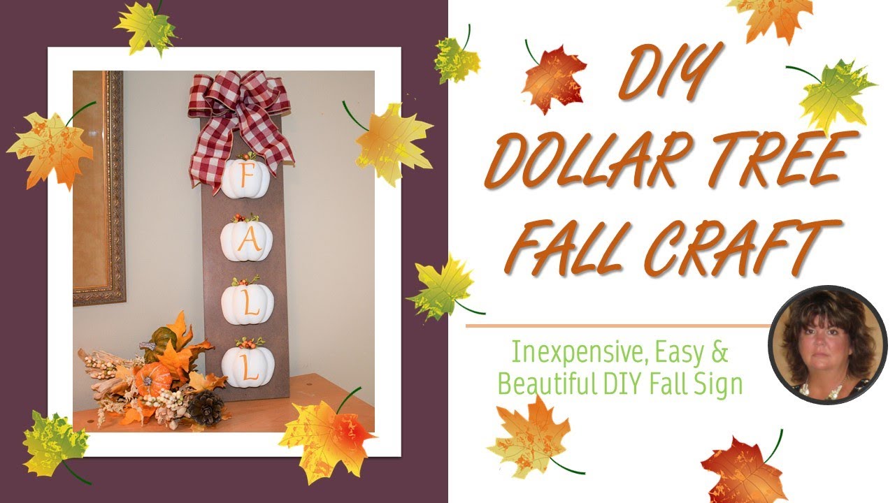 DIY Dollar Tree Fall Craft 2021 YouTube
