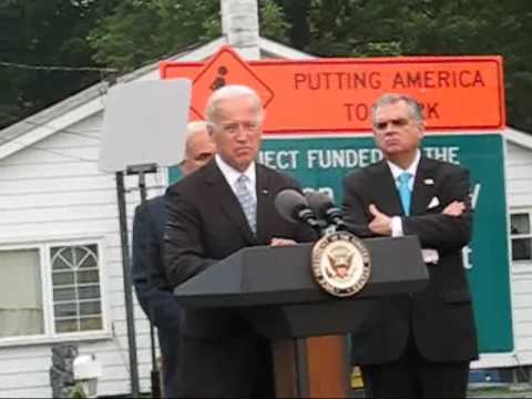 In his second visit to Cumberland County in four months, Vice President Joe Biden today helped to break ceremonial ground on repairs to the ailing Route 34 bridge in North Middletown Township near Carlisle. Biden was joined by Gov. Ed Rendell and Democratic US Sen. Arlen Specter.