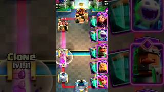 'Evolution Card With Clone' Damage Battle Clash Royale 🤔 #clashroyale #gaming #shorts