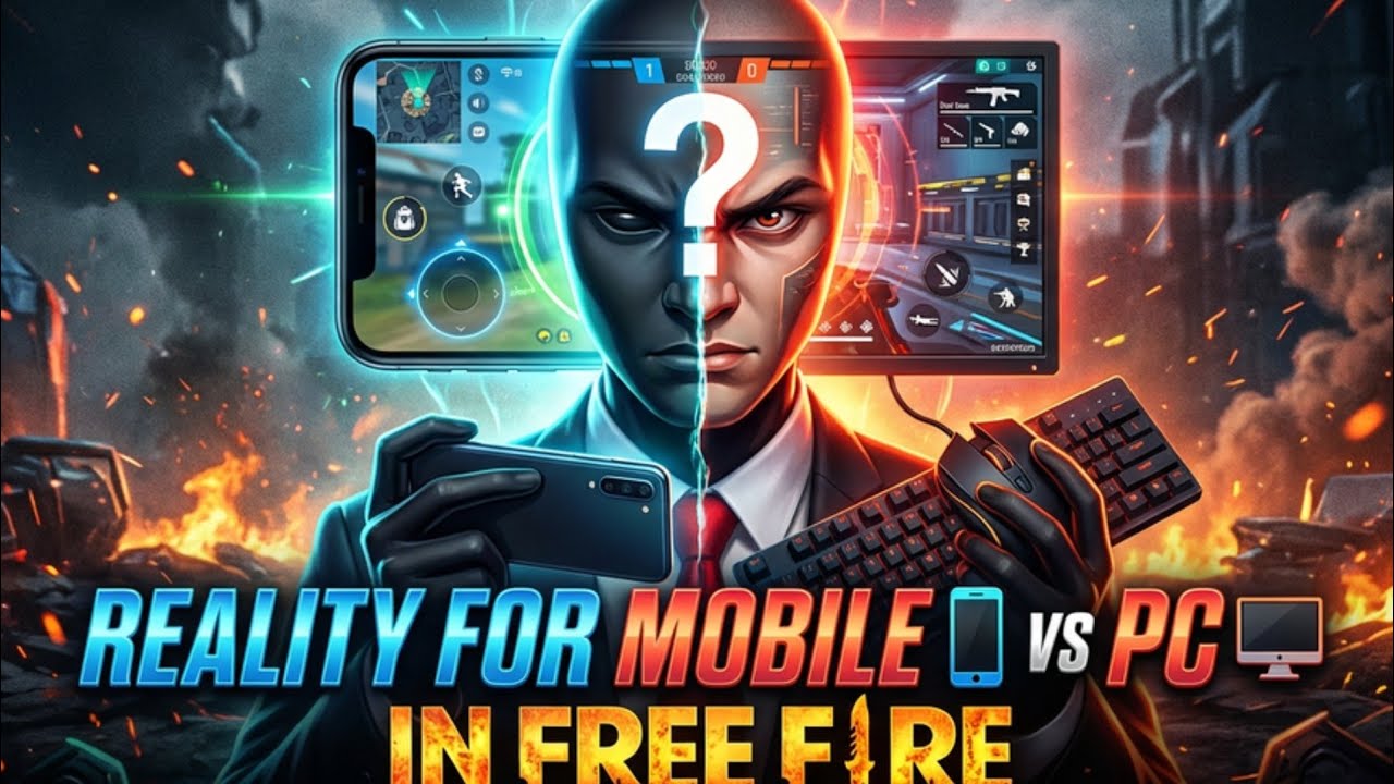 Reality for mobile 📱 vs pc 🖥️ in FREE FIRE 🔥