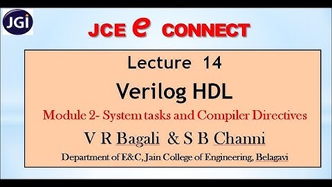 Lecture14_Module2 Verilog HDL-18ec56  V R Bagali & S B Channi