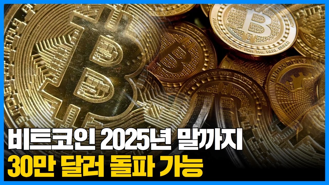 비트코인, 2025년 말까지 30만 달러 돌파 가능
