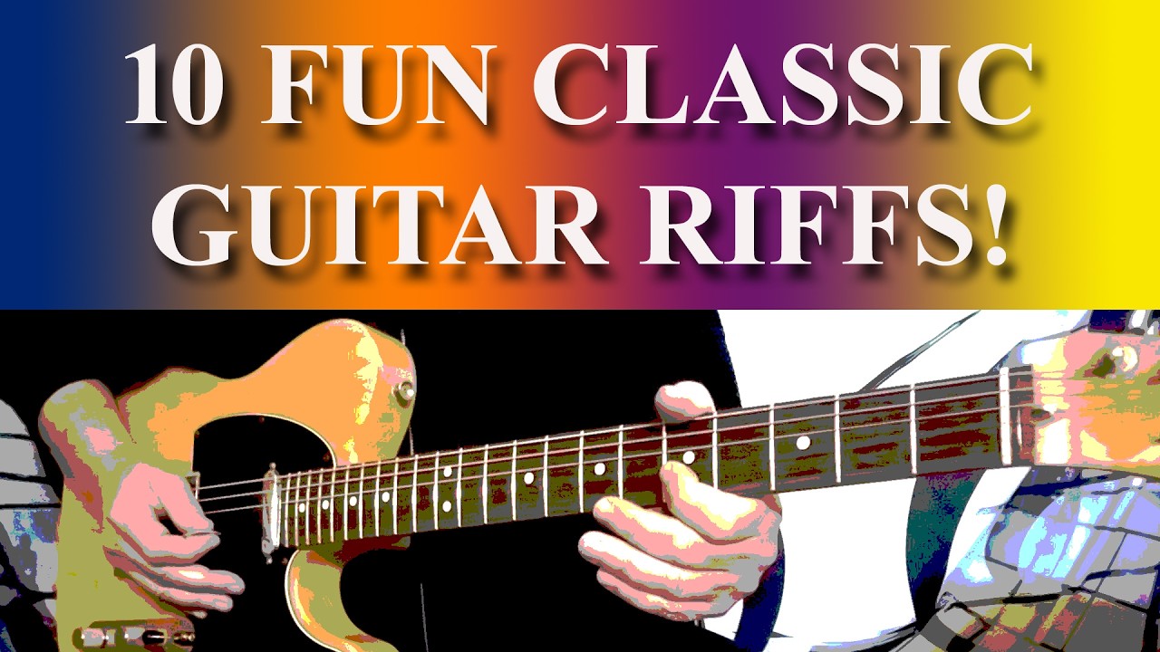 10 FUN CLASSIC GUITAR RIFFS! #classicrockguitarlessons