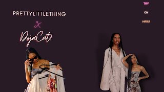 Prettylittlething X Doja Cat try on haul collection