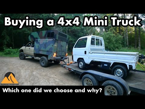 Buying a mini 4x4 JDM Kei truck. Test driving the Suzuki , Honda , Subaru and Mitsubishi.