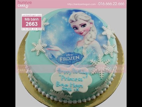 Bánh sinh nhật đẹp Elsa, Anna, Olaf, Frozen, nữ hoàng băng giá | Foci