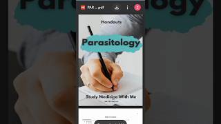 Parasitology Handouts PDF Download Guide #medzukhruf #parasitology #microbiology  #medicalnotes screenshot 5