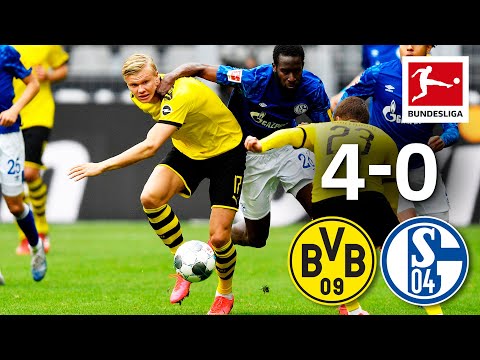 Borussia Dortmund vs. FC Schalke 04 I 4-0 I Haaland, Guerreiro & Hazard Goals in Revierderby Win