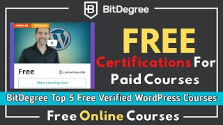 BitDegree Top 5 Free WordPress Courses | BitDegree Free Certificate | BitDegree Free Courses