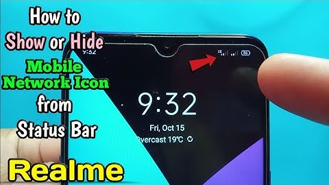 How to Show or Hide Mobile Network Icon from Status Bar in Realme 5
