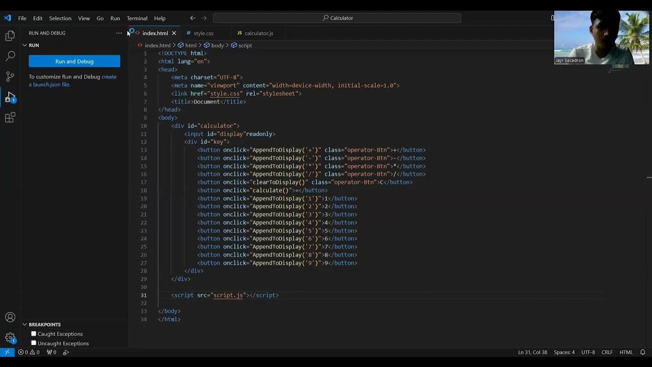 How to Create Calculator Using JavaScript - YouTube