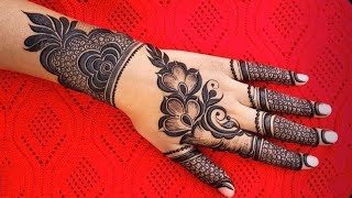 Very Beautiful Floral Khafeef Henna Mehndi Design Latest Arabic Mehandi Design For Full Hand