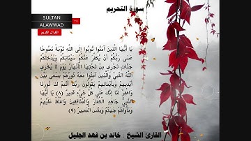 قراءة حزينة سورة التحريم من 6 الى 9 القارئ خالد الجليل I قناة سلطان العواد