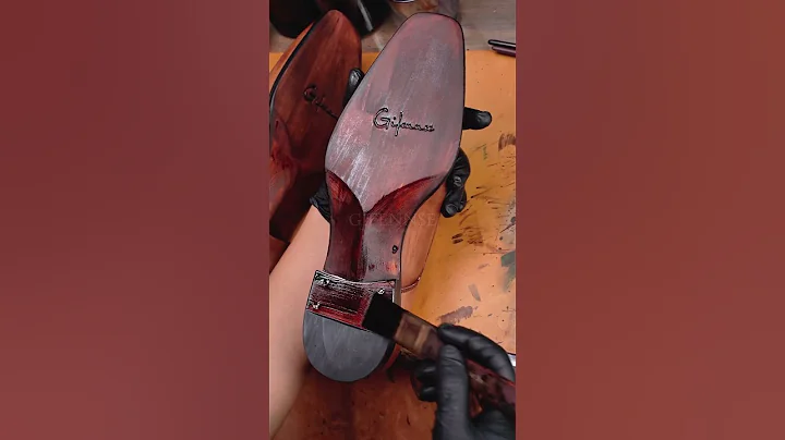 Gifennse Brown Derby Coloring Process | Handmade Leather Magic Z #derby #shoes #handmade