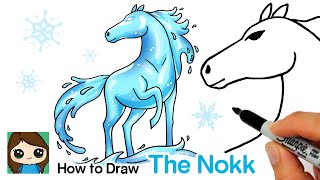 How to Draw The Nokk Horse | Disney Frozen