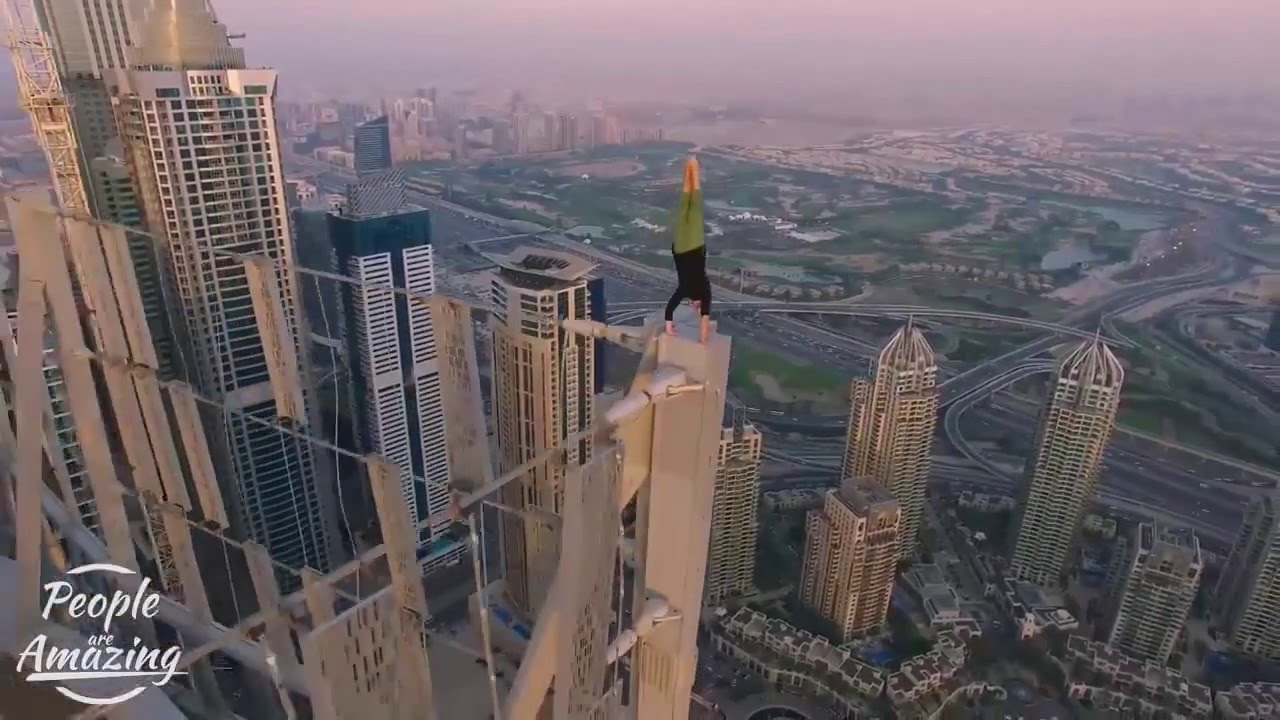 people are awesome 2016 - amazing stunts on a skyscraper's edge !!!!