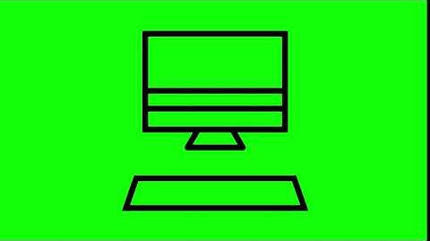 Animated Computer Icon on Green Screen With Pop-up Sound