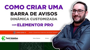 Como Criar uma Barra de Aviso Dinâmica no Elementor Pro com Jet Engine