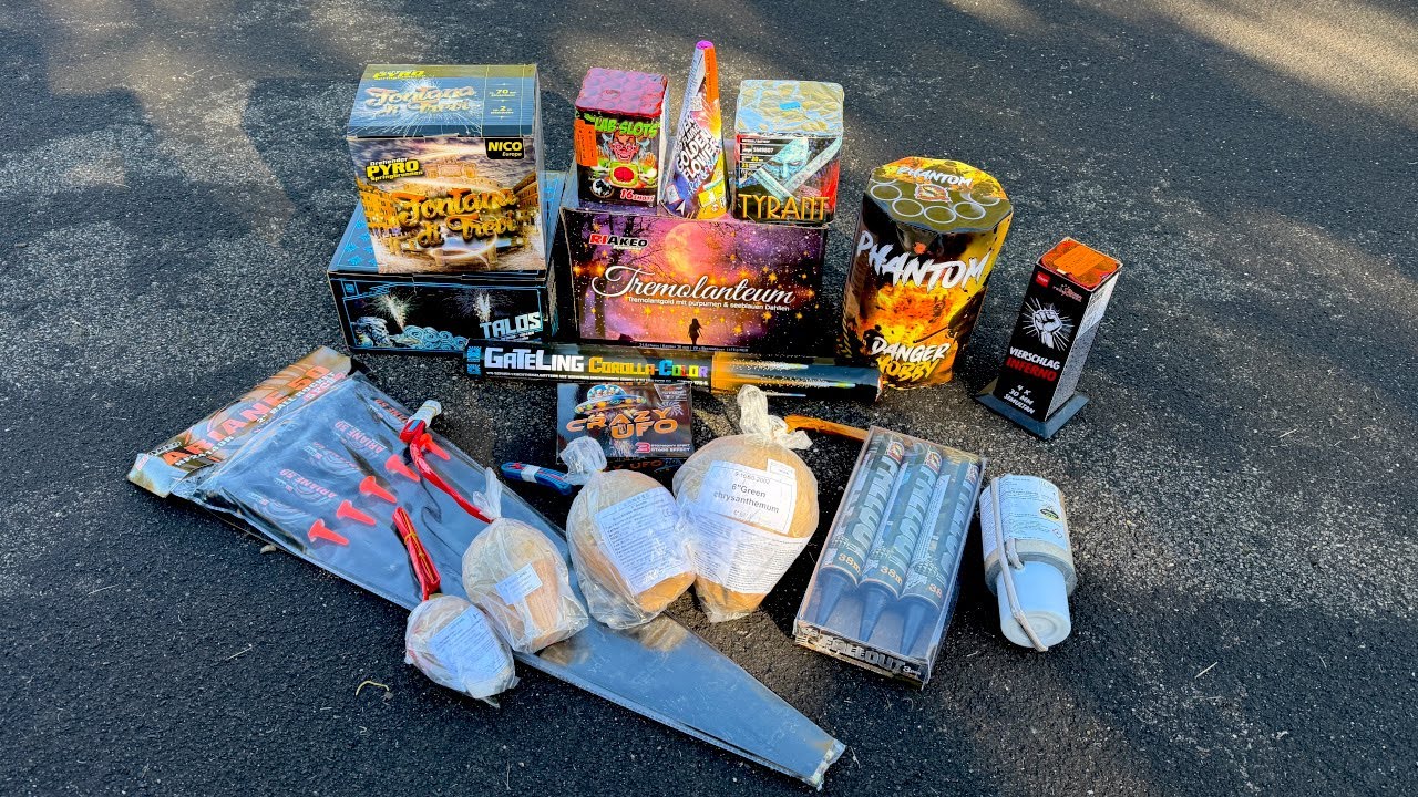 ⚠️ Ich habe VIEL Premium Feuerwerk angezündet ! KUGELBOMBEN zerreißen den Nachthimmel 🎆🔥