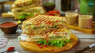 Grilled Chicken Cheese Sandwich Recipe By SooperChef