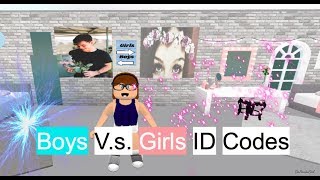 ROBLOX | Welcome to Bloxburg:Boys V.s. Girls ID Codes