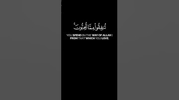 " لَن تَنَالُوا الْبِرَّ حَتَّىٰ تُنفِقُوا مِمَّا تُحِبُّونَ " #سورة_آل_عمران #relaxing_quran