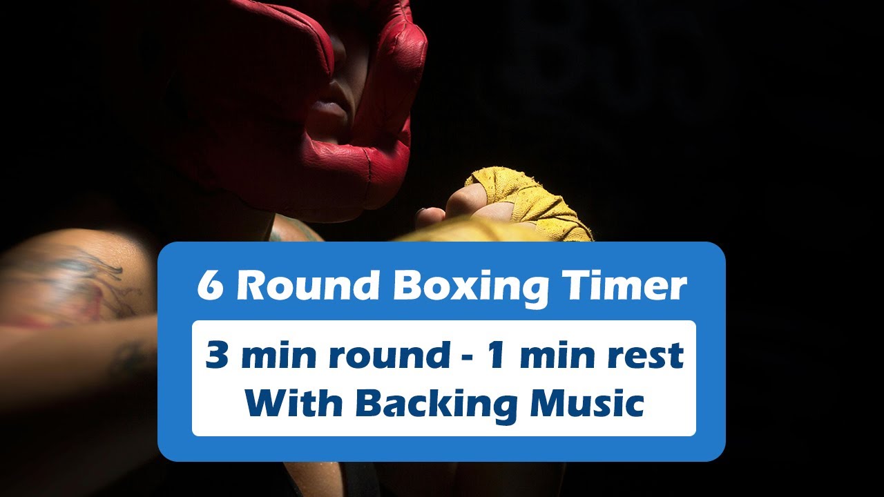 🥊6 Round Boxing Timer🥊| 3 Min Rounds, 1 Min Rest | Fight Training Timer with Bell Sounds