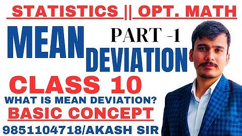 Mean Deviation Part 1 || Statistics Optional mathematics By Akash sir || Basics of Mean deviation