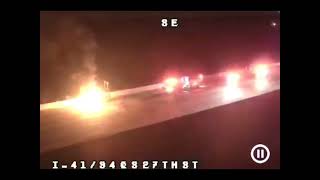 Vehicle Fire at Racine & Milwaukee County line on I-94 NB