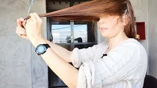 Como cortar cabelo em camadas em casa sozinha I cut Hair Alone I How to Cut Hair in Camadas (DIY)