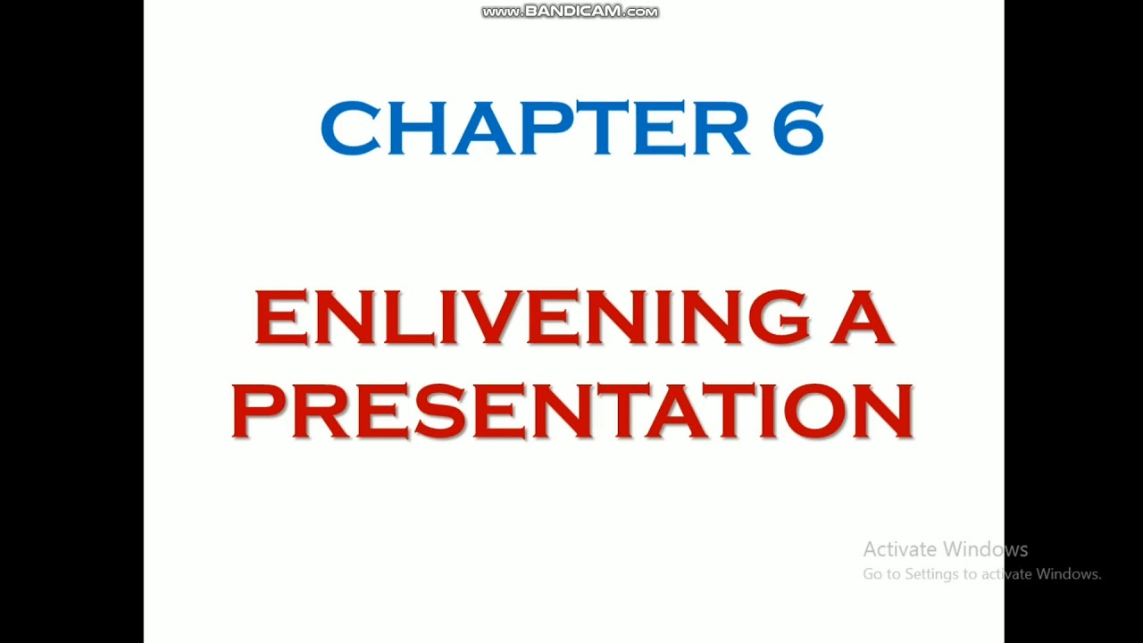 enlivening a presentation class 6 questions and answers