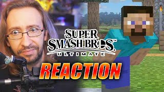 MAX REACTS: Minecraft Steve Is In Smash Ultimate