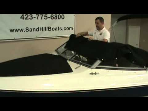 How to install the mooring cover on a StingRay Boat presented by:  SandHill Boat Co. in Dayton TN