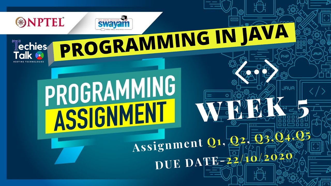 nptel programming in java assignment solutions
