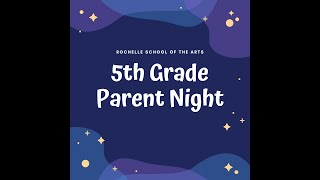 5th Grade Parent Night