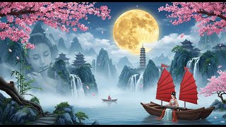 ✨ Mysterious Night in Ancient China — Flute Music and Full Moon Silence 🍃🎐