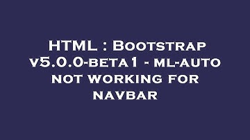 HTML : Bootstrap v5.0.0-beta1 - ml-auto not working for navbar