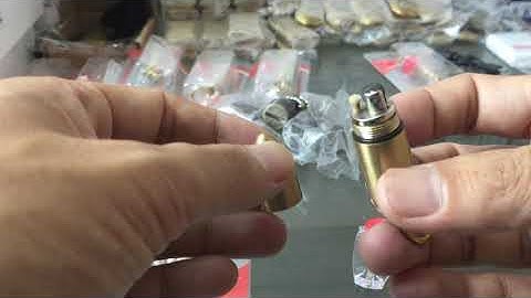 BẬT LỬA MÓC KHÓC HÌNH VIÊN ĐẠN -DÙNG XĂNG ĐÁ NHƯ ZIPPO