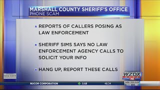 Marshall County Sheriff warns of phone scam