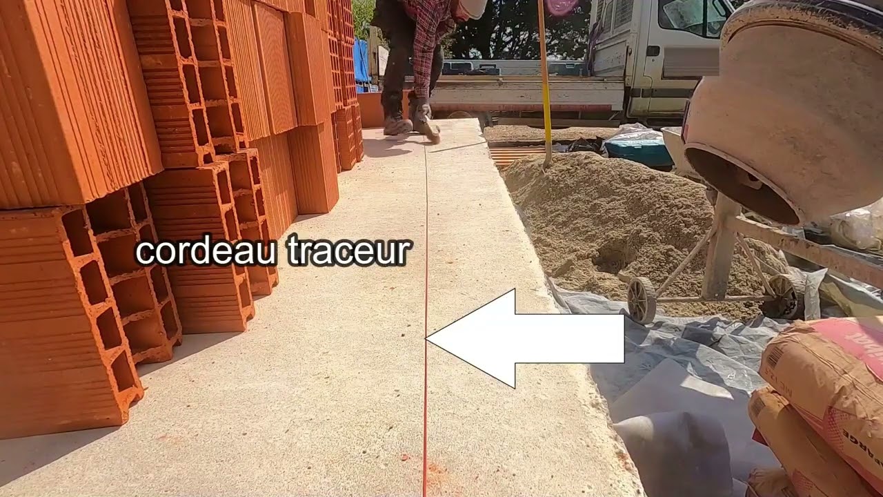 je bâtis mon premier rang de brique - tutoriel