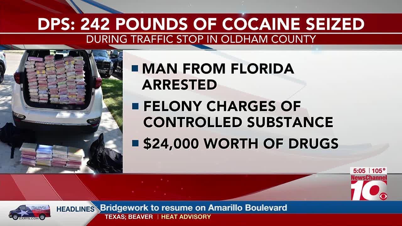 VIDEO: DPS: Traffic stop near Vega finds 242 pounds of cocaine - YouTube