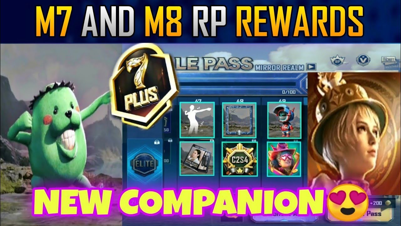 M7 & M8 ROYAL PASS REWARDS LEAKS | C2S4 TIER REWARDS, NEW COMPANION & FREE EMOTES IN RPM7 & RPM8 🔥