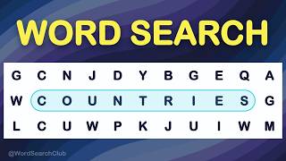 WORD SEARCH PUZZLES #27 - Countries - How many Country words can you spot before time runs out? screenshot 5