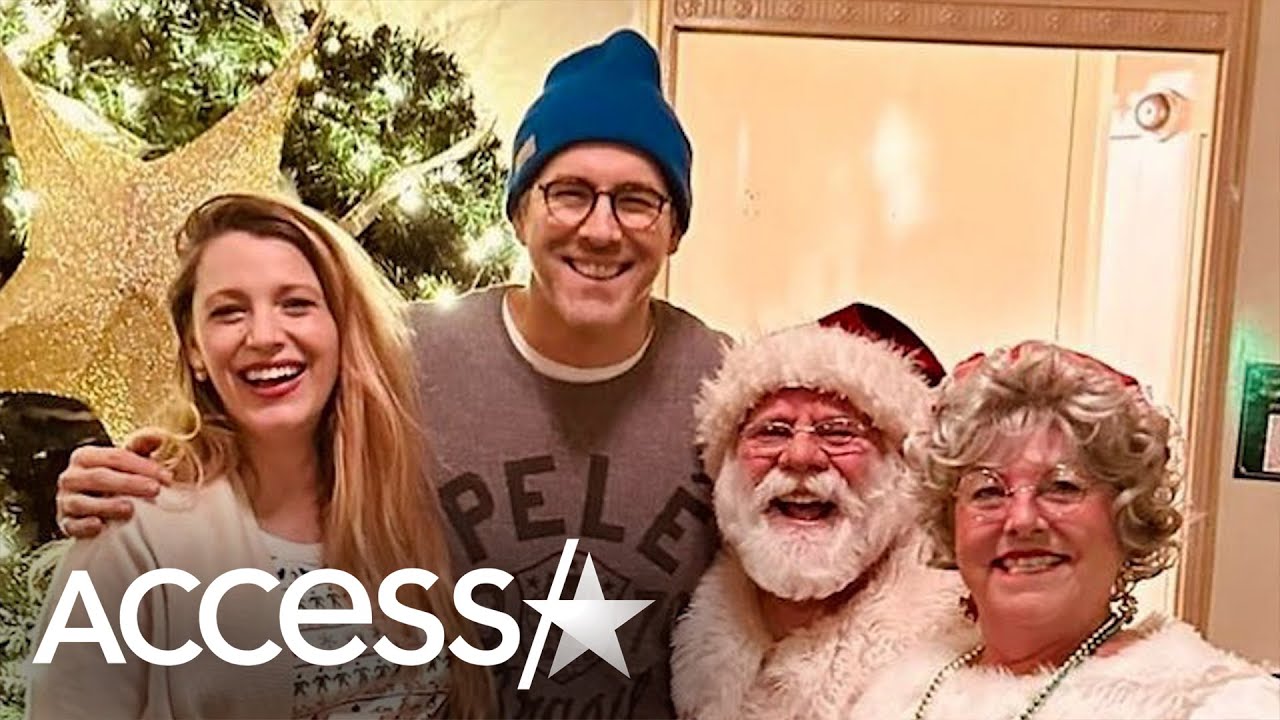 Ryan Reynolds, pregnant Blake Lively visit Santa and Ms. Claus at ...