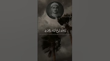 وَهِىَ تَجْرِى بِهِمْ فِى مَوْجٍۢ كَٱلْجِبَالِ   القارئ الشيخ محمد صديق المنشاوي   سورة هود