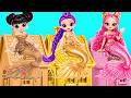 K-Pop Demon Hunters: Mermaid We Build Cardboard, Golden and Fluffy DollHouse! Crafting DIY For Dolls