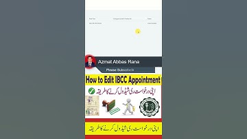 how to edit ibcc scheduled appointment how to reschedule application