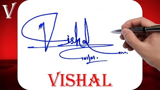 Vishal Name Signature Style | V Signature Style | Signature Style of My Name Vishal