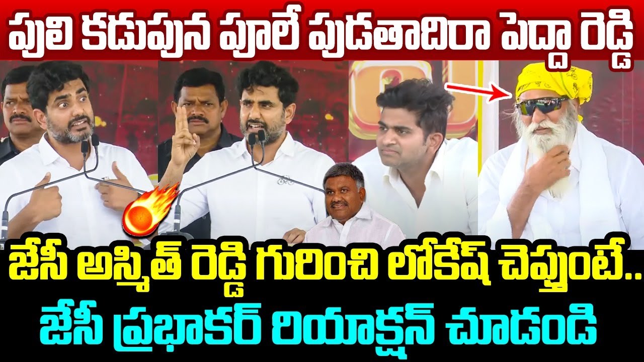 పులి కడుపున పూలే పుడతాదిరా పెద్దా రెడ్డి Nara Lokesh About JC Prabhakar Reddy and JC Ashmit Reddy