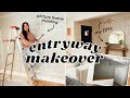 TRANSFORMING MY OUTDATED ENTRYWAY! | DIY Front Entry Makeover! *Picture Frame Molding*